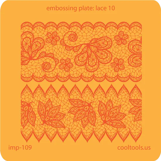 Subtle Lace Embossing Plate For Fine Jewelry #10 1
