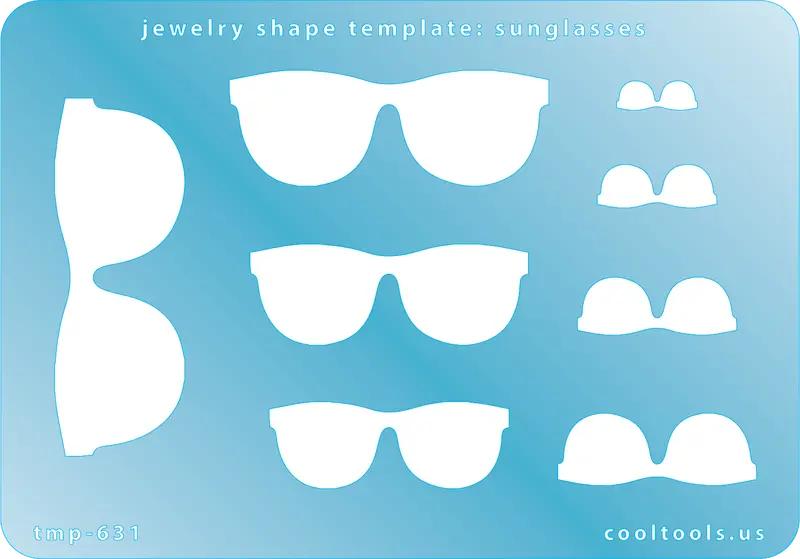 Sunglasses Jewelry Template – Playful Eyewear-Shaped Design 1