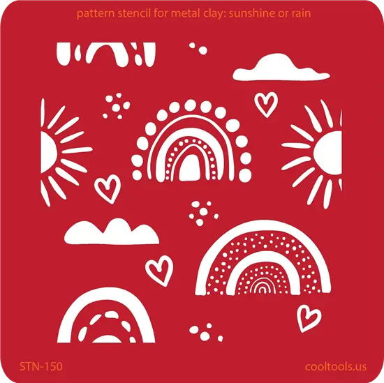 Sunshine Or Rain Metal Clay Stencil 1