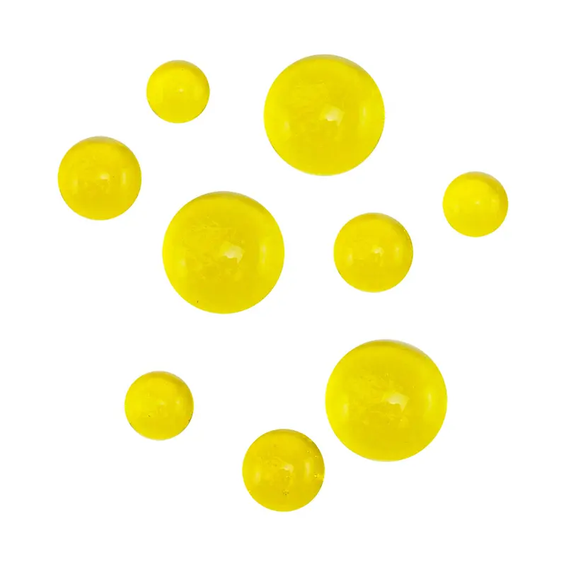 Sunshine Yellow Round Glass Cabochon – Smooth Dome Finish 1