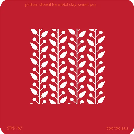 Sweet Pea Metal Clay Stencil 1