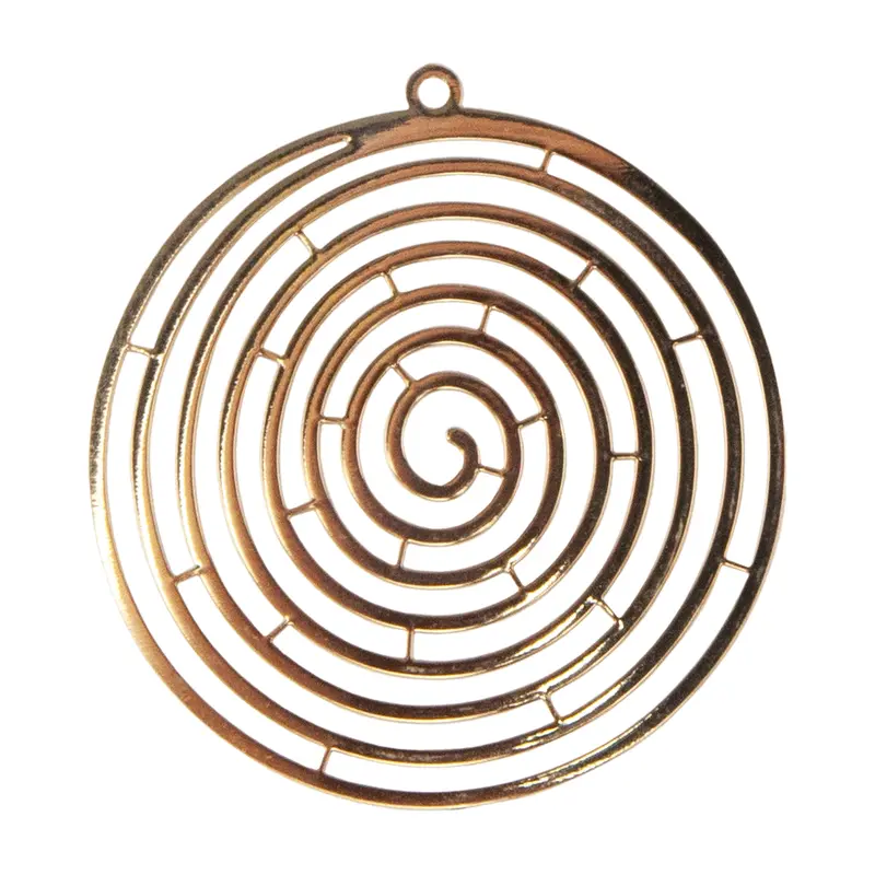 Swirled Organic Brass Pendant Set – 4-Piece Pack 1