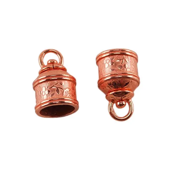 Swivel Floral Copper End Caps – 10Mm, Pack Of 2 1