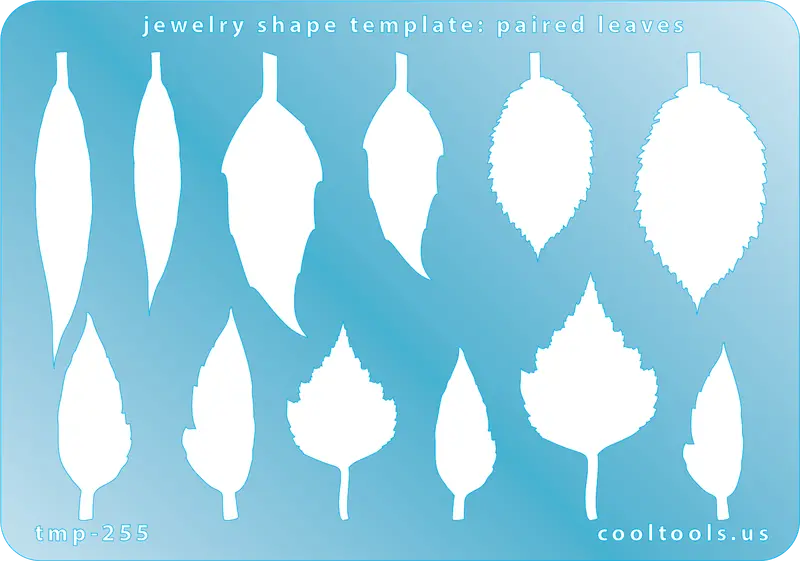 Symmetrical Leaf Pair Template – Botanical Jewelry Layout 1