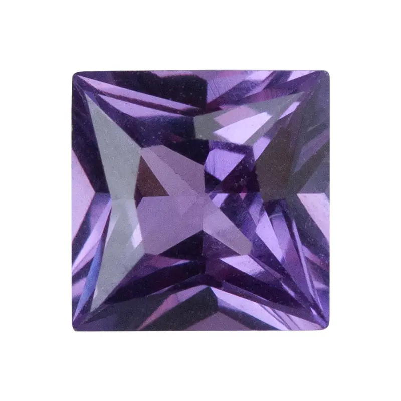 Synthetic Alexandrite Gem – Square-Cut Lab-Grown Stone 1