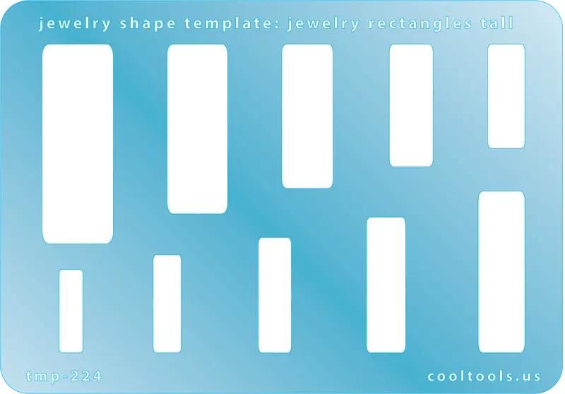 Tall Rectangle Jewelry Template – Vertical Accent Shapes 1