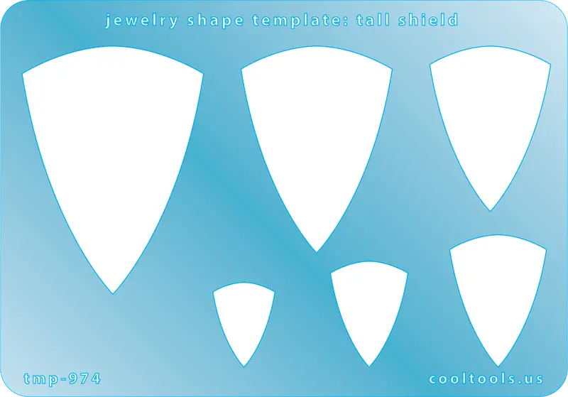 Tall Shield Jewelry Template – Elongated Heraldic-Inspired Shape 1