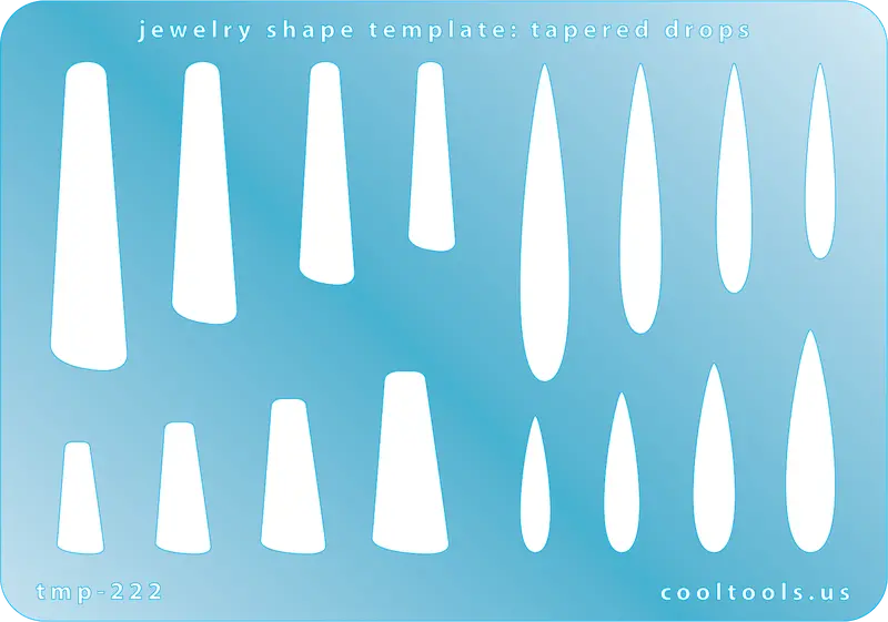 Tapered Drop Jewelry Template – Elegant Teardrop Silhouettes 1