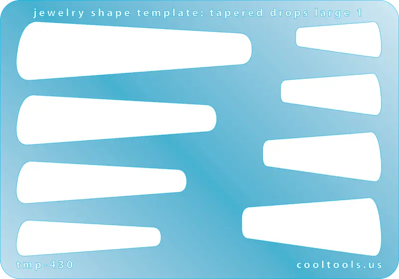 Tapered Drop Jewelry Template – Large Size 1 1
