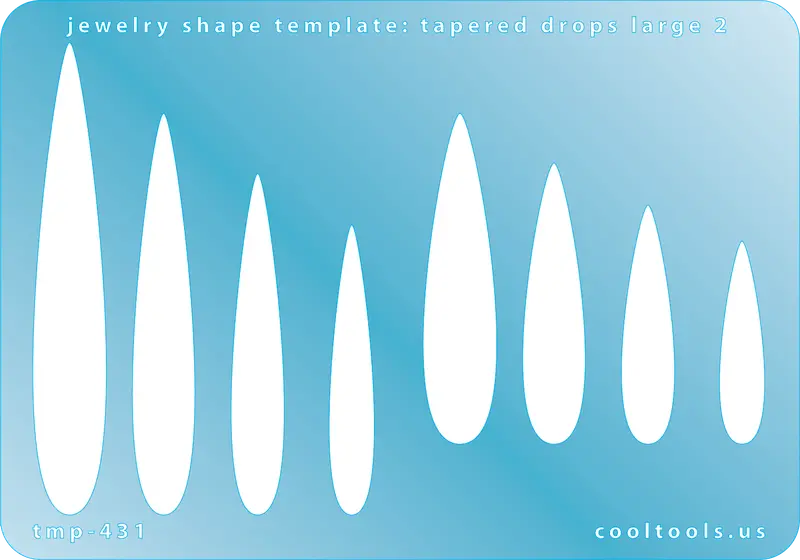 Tapered Drop Jewelry Template – Large Size 2 1