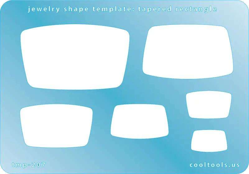 Tapered Rectangle Jewelry Template For Elegant Linear Accents 1