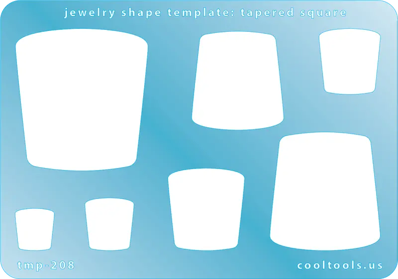 Tapered Square Jewelry Template For Contemporary Metal Stamping 1