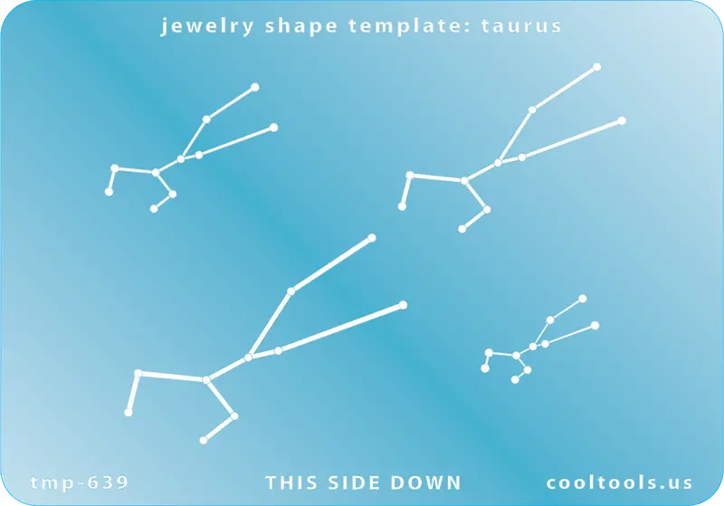 Taurus Zodiac Jewelry Template – Curved Celestial Design 1