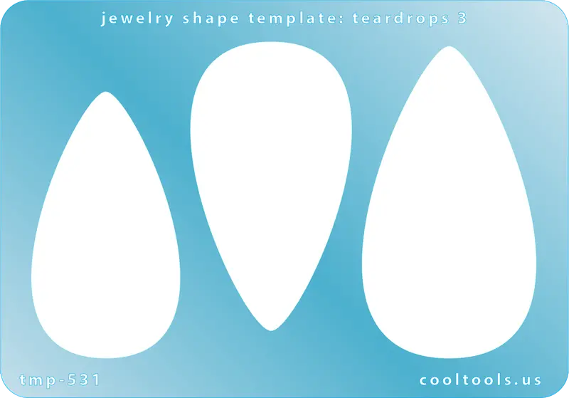 Teardrop Jewelry Template – Elegant Droplet Shape 3 1