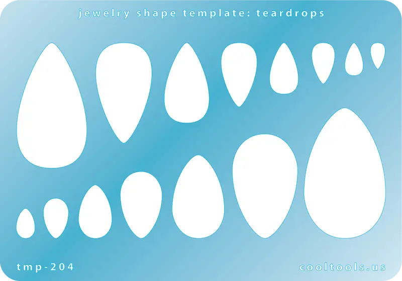 Teardrop Jewelry Template For Dangling Earrings And Pendants 1
