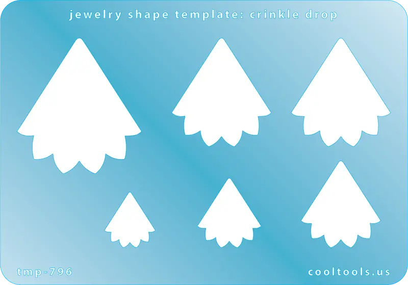 Textured Crinkle Drop Jewelry Shape Template 1