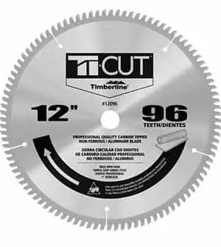 Timberline 12096 Ti-Cut 12" X 96T Circular Saw Blade – -5° Tcg For Fine Woodworking 1