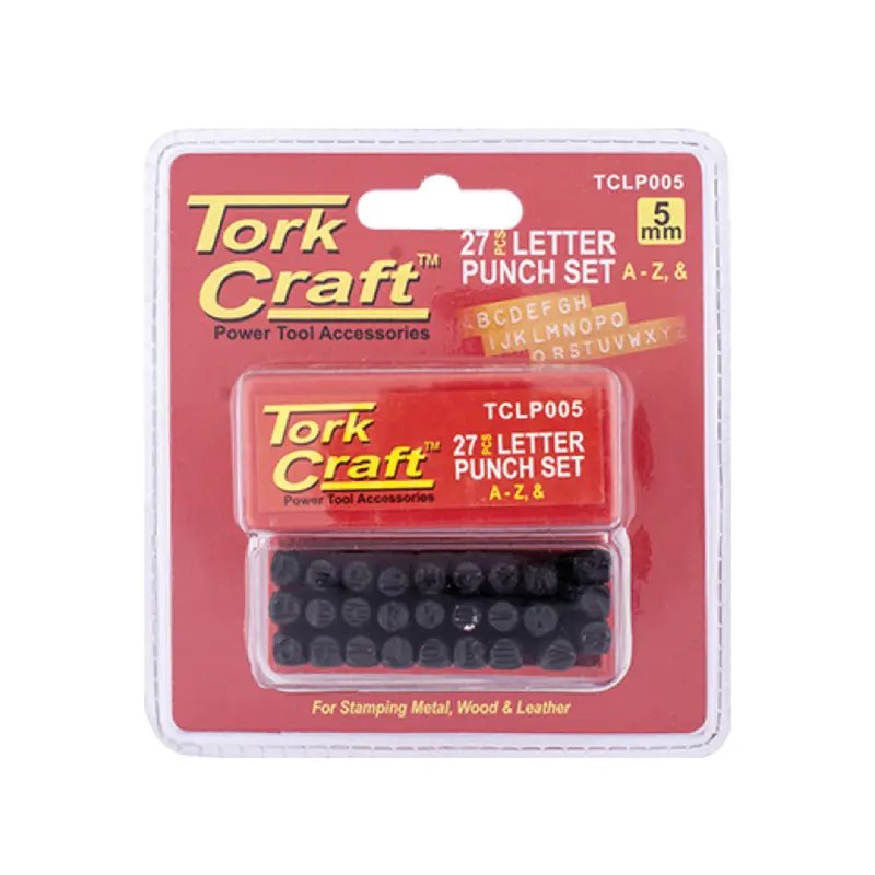Tork Craft 5 Mm Letter Punch Set (A–Z) With Black Oxide Finish 1
