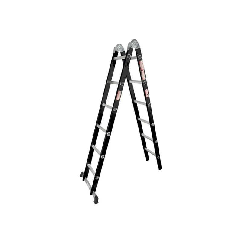 Tradequip Dual-Section Black Ladder – 3.6 M Extendable Height 1