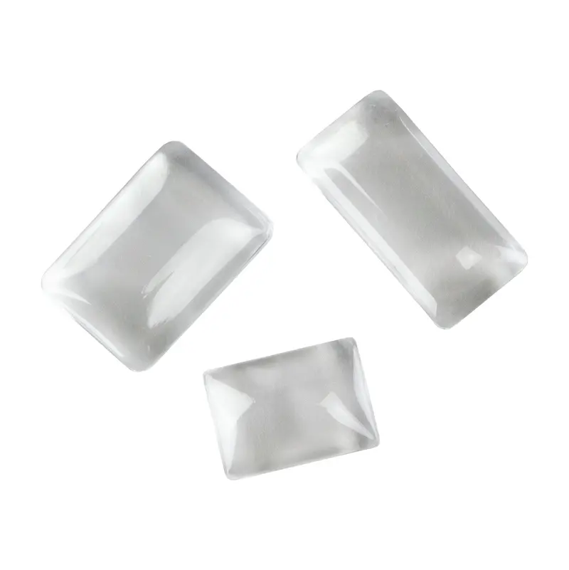 Transparent Rectangular Glass Cabochon For Resin And Jewelry Making 1