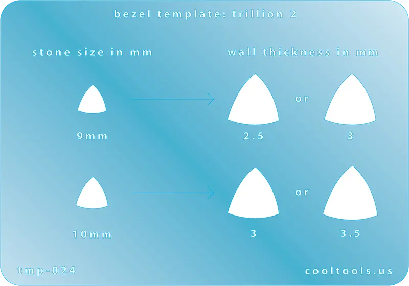 Trillion Bezel Template – Version 2 (Intermediate Fit) 1