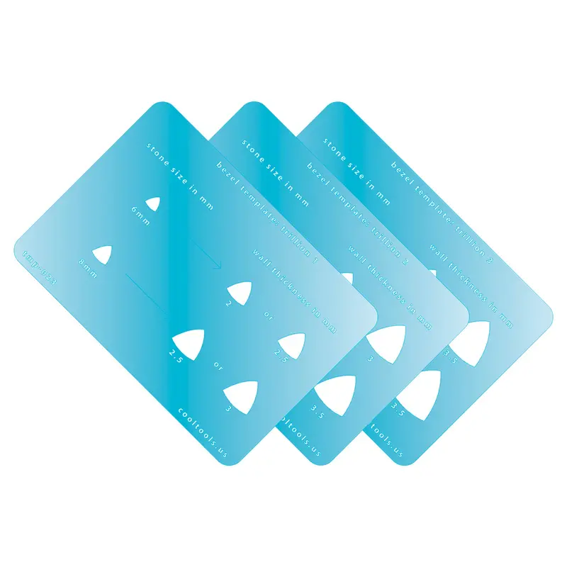 Trillion-Cut Bezel Template Set For Jewelry Making 1