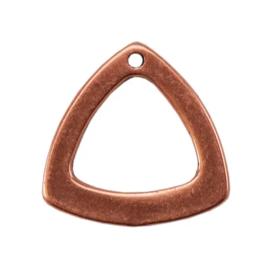 Trillion Triangle Copper Charm – Geometric Pendant Or Earring Accent 1