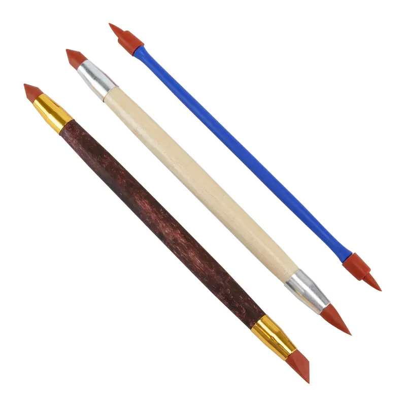 Triple-Pack Flexible Rubber Clay Shapers – Dual-Ended Design 1