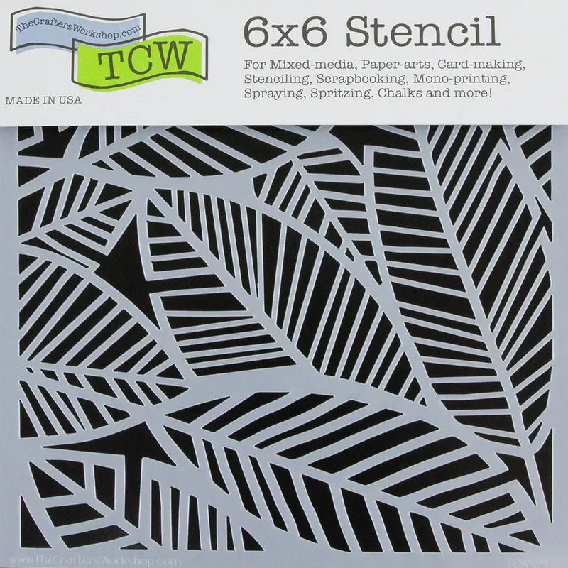 Tropical Banana Leaf Texture Stencil 1