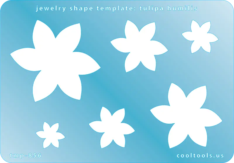 Tulipa Humilis Jewelry Template – Miniature Botanical Outline 1