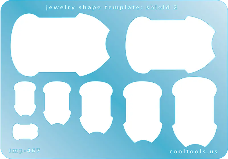 Two-Point Shield Jewelry Template – Streamlined Defensive Symbol For Contemporary Pieces 1
