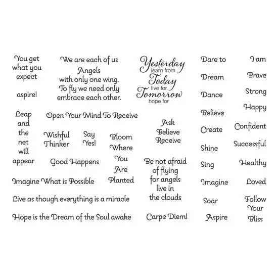Uplifting Word Jewelry Stamp Collection - Encouragement Theme 1