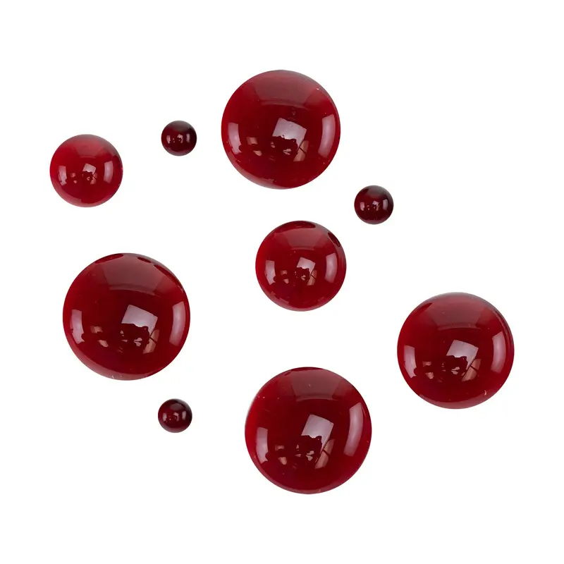 Vibrant Red Round Glass Cabochon For Pendants And Rings 1