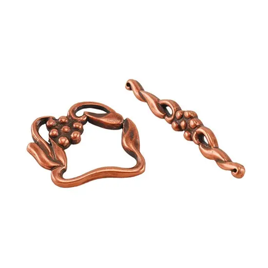 Victorian-Twist Toggle Copper Clasp – One Set 1