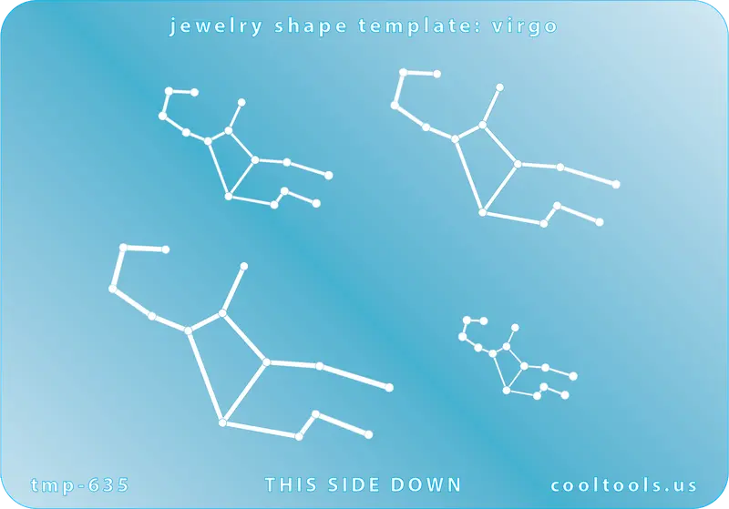 Virgo Zodiac Jewelry Template – Detailed Constellation Cutout 1