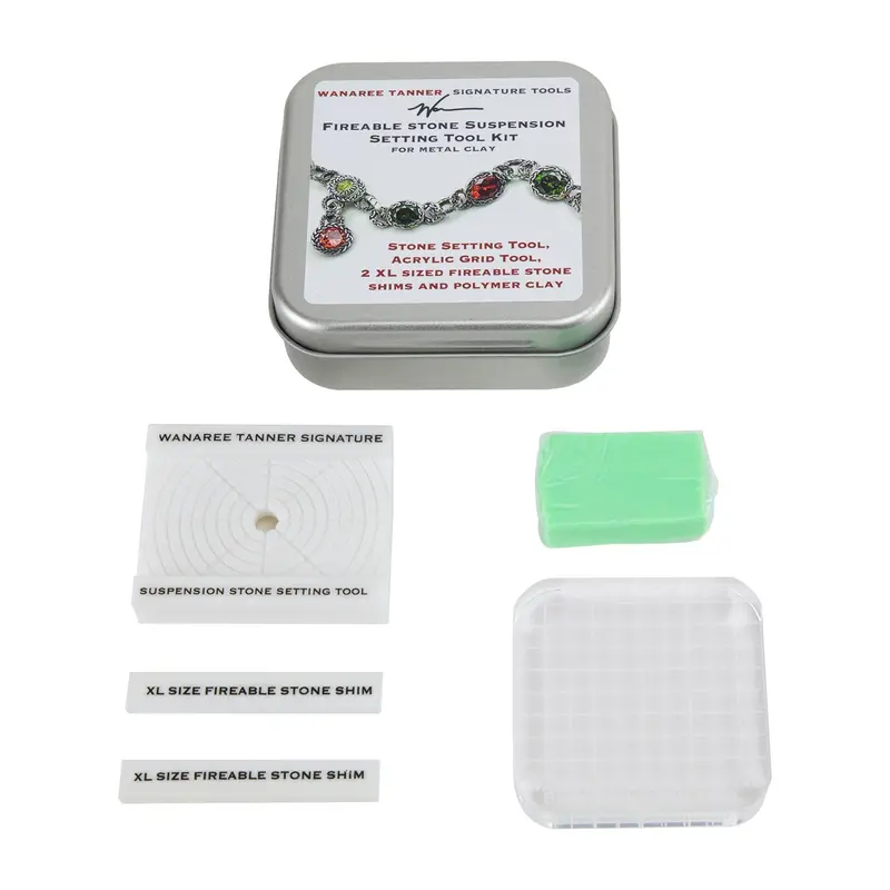 Wanaree Tanner Fireable Stone Suspension Setting Kit For Metal Clay Jewelry 1