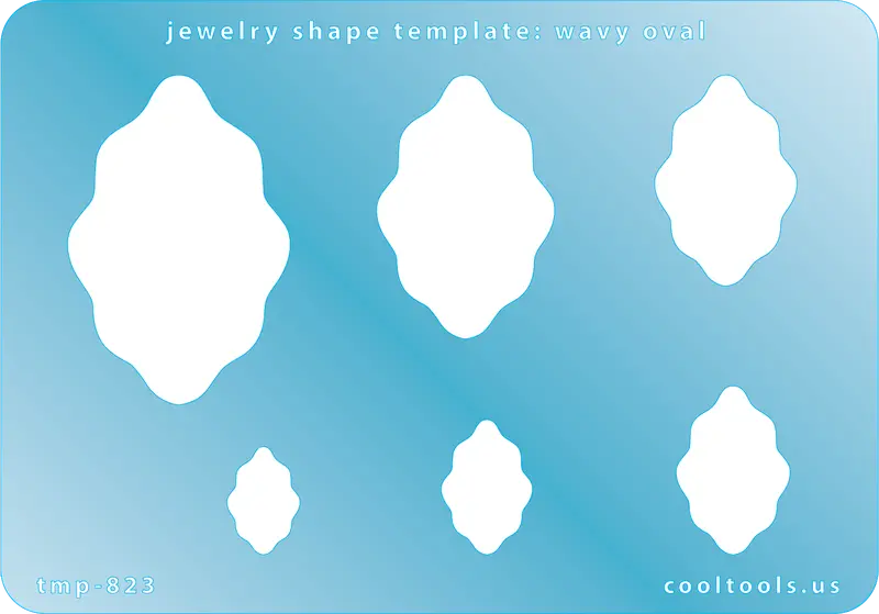 Wavy Oval Jewelry Template – Undulating Rounded Silhouette 1
