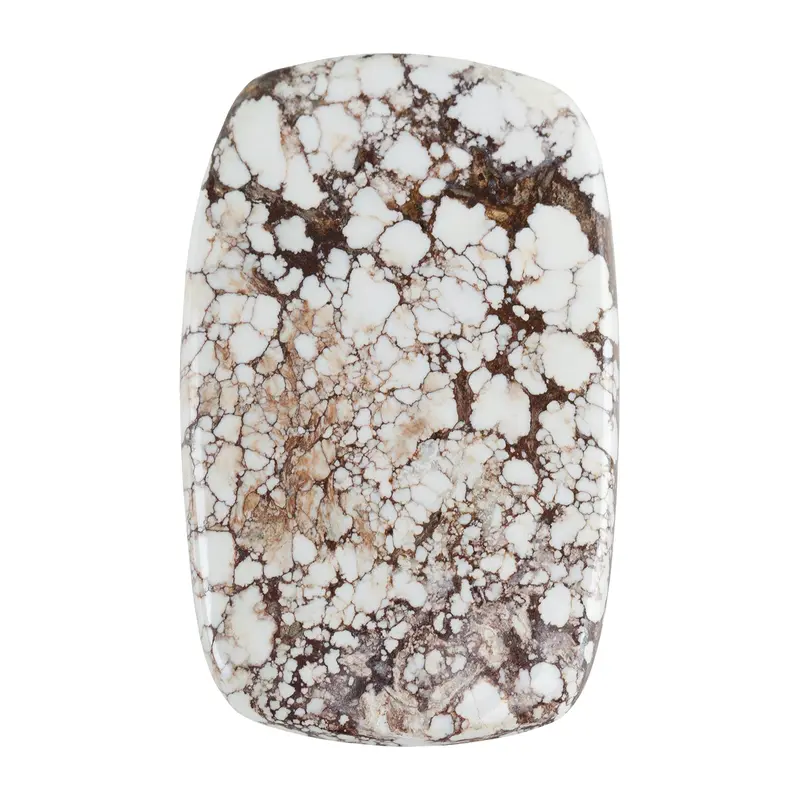 White Buffalo Turquoise-Style Cabochon – 43Mm × 27Mm Freeform Cut 1