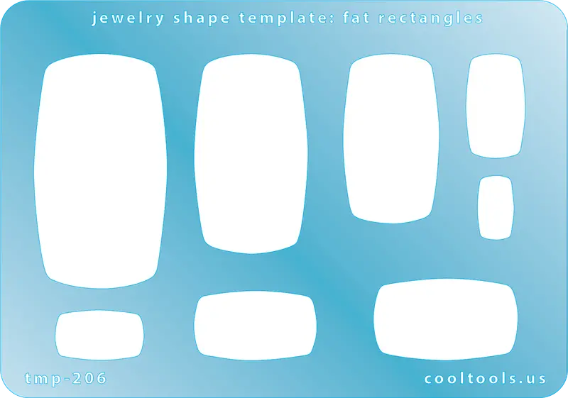 Wide Rectangle Jewelry Template For Bold, Chunky Metal Components 1