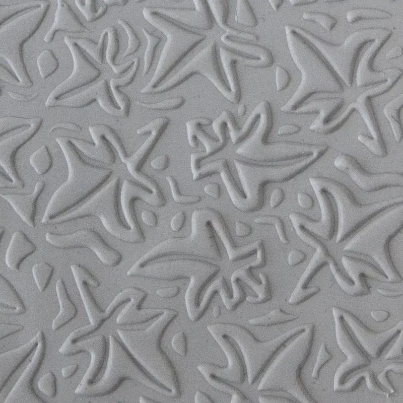 Woodcut Leaf Embossed Ceramic Tile 1