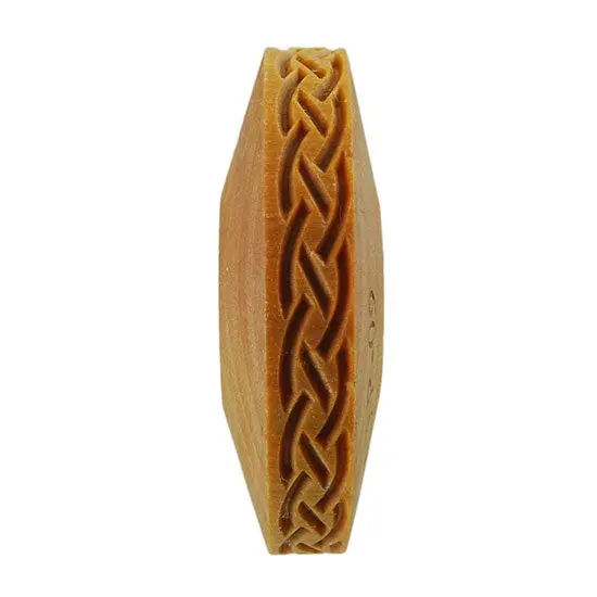 Wooden Finger Texture Roller – 8Mm Interwoven Braid Pattern 1