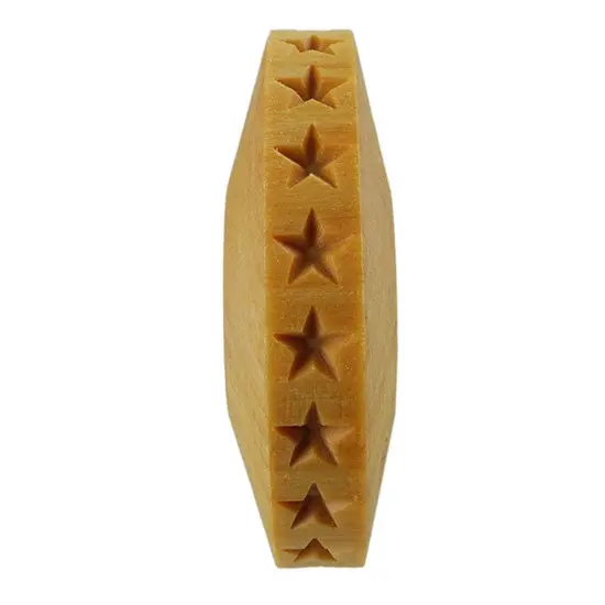 Wooden Finger Texture Roller – 8Mm Star Accent Design 1