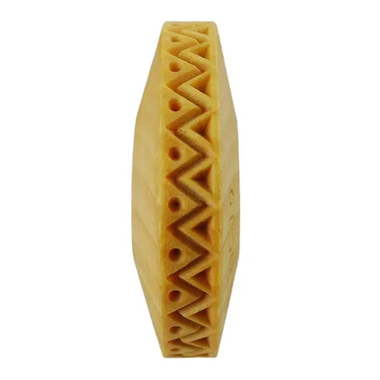 Wooden Finger Texture Roller – 8Mm Zigzag Dot Pattern 1