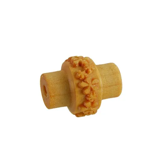 Wooden Mini Texture Roller – 5Mm Embossed Floral Design 1