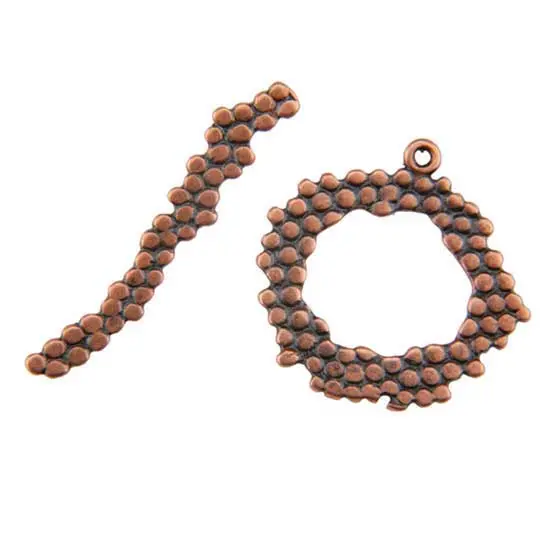 Wreath Dot Copper Toggle Clasp – Ornamental Closure For Bracelets & Necklaces 1