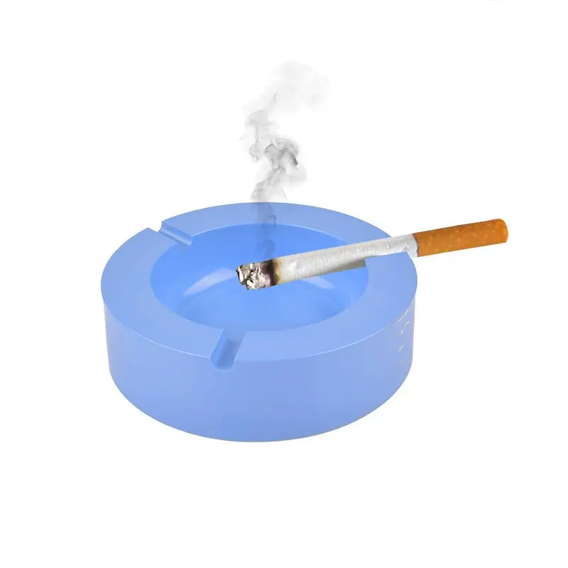 Yalta Round Plastic Ashtray For Three Users – Compact Tabletop Design 1