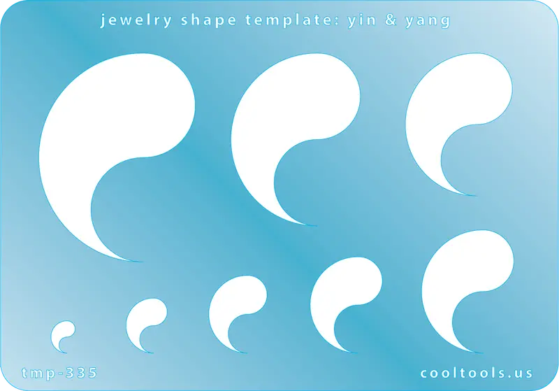 Yin Yang Jewelry Stencil For Polymer Or Metal Clay 1