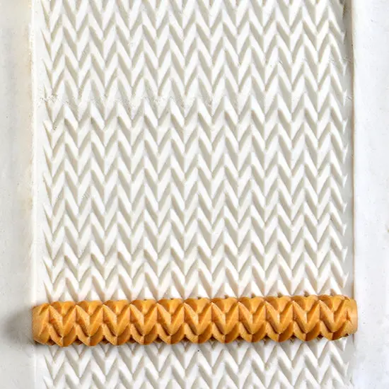 Zigzag Pattern Wooden Hand Roller 1