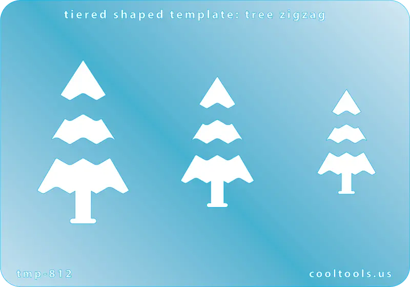 Zigzag Tree Tiered Shaped Template For Modern Craft Designs 1