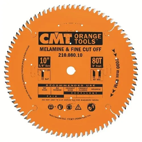 Cmt 8" Industrial Fine Cut-Off Saw Blade — Precision Ground 1